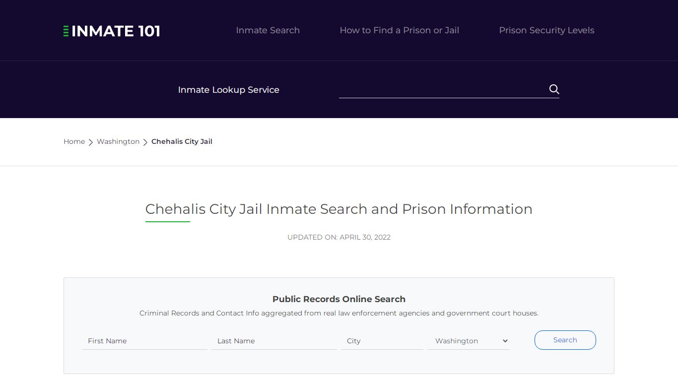 Chehalis City Jail Inmate Search, Visitation, Phone no ...